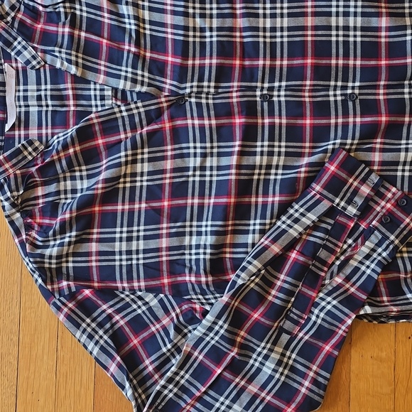 ZARA Trafaluc Collection, Plaid Relaxed Blouse, Lace Up Sides, EUC, Women's L - Picture 7 of 14